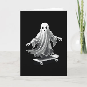Carte Planche à roulettes fantôme drôle skateboard pares
