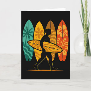 Carte Planche de surf estivale Surfboard Beach Su