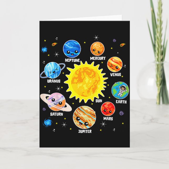 Carte Planète du système solaire Espace Planètes Garçons (Devant)