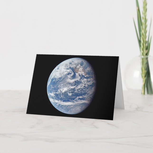 Carte Planète Terre Prise Par L'Équipage Apollo 11. (Devant)
