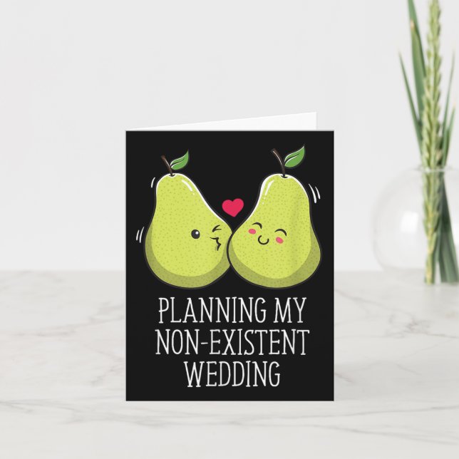 Carte Planification Mon Mariage Non Existant Drôle Coupl (Devant)