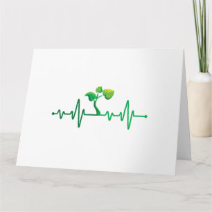 Carte Plante Heartbeat - Botany Botanist Gardening Plant