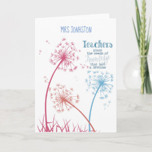 Carte Plante la semence de la connaissance Dandelion cit