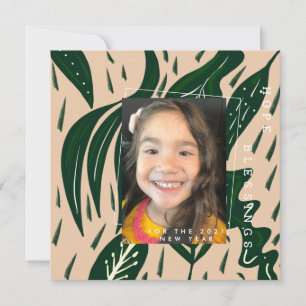 Carte Plantes botaniques dessinées à la main pour le Nou
