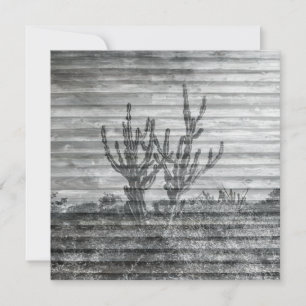 Carte Plantes de Cactus sur Planches de Bois Photo en No