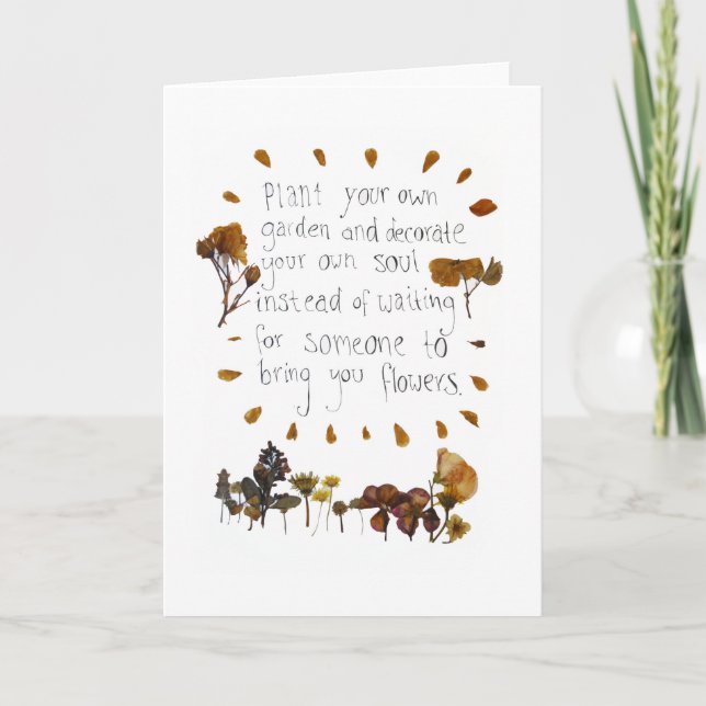 Carte Plantez votre propre jardin inspiré (Devant)