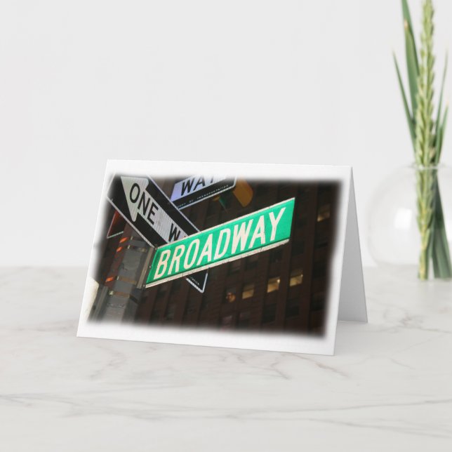 Carte Plaque de rue de Broadway (Devant)