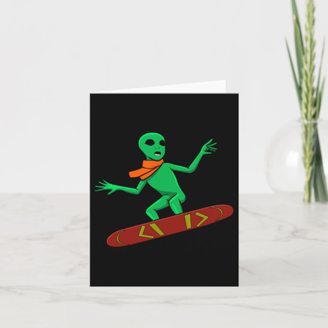 Carte Plaque de snowboard Alien (Devant)