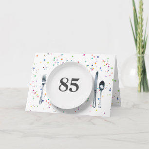 Carte Plaque et argenterie pour 85e anniversaire