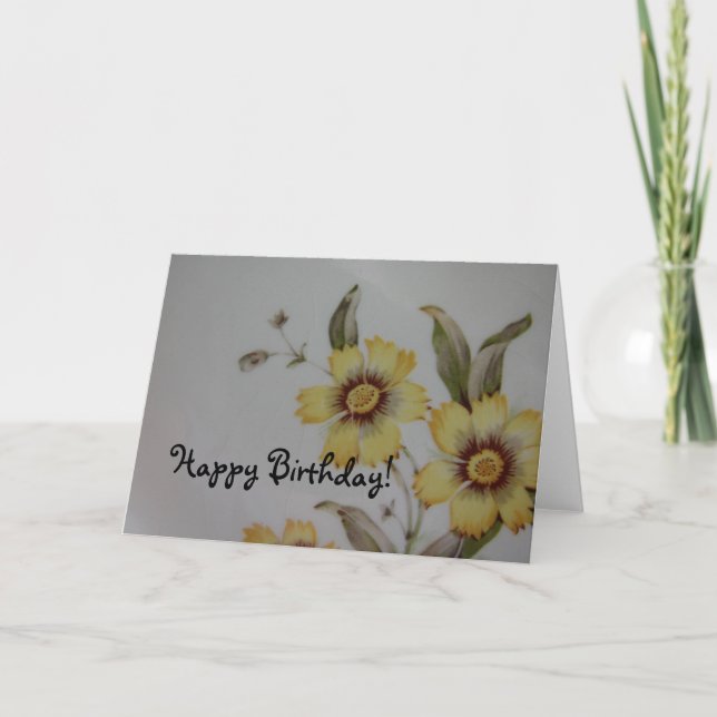 Carte Plaque vintage, Joyeux Anniversaire ! (Devant)