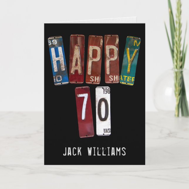 Carte Plaques d'immatriculation de voiture vieilles de 7 (Devant)