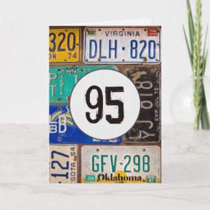 Carte Plaques vintages pour 95e anniversaire