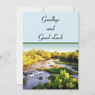 Carte plat au revoir et à la chance