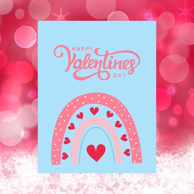 Carte Plat Boho Rainbow Valentines (Créateur téléchargé)