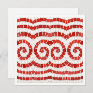 Carte plat Carré RED IONIC MOSAIC 5,25 pouces