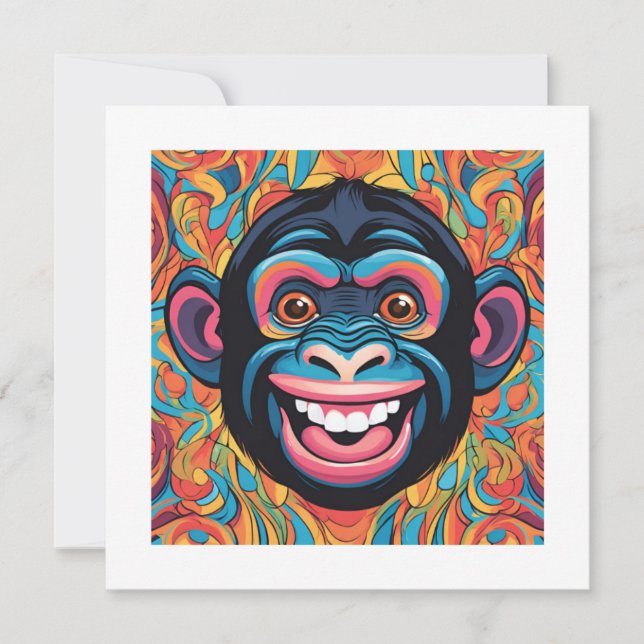 Carte Plat Chimpanzee Crazy (Devant)