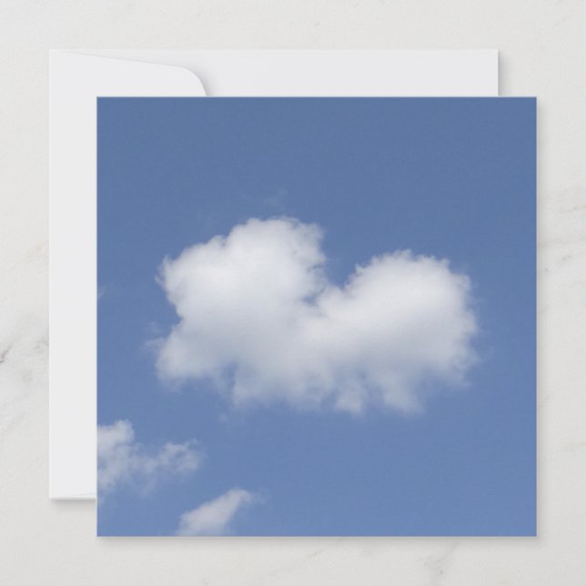 Carte Plat Coeur Cloud (Devant)