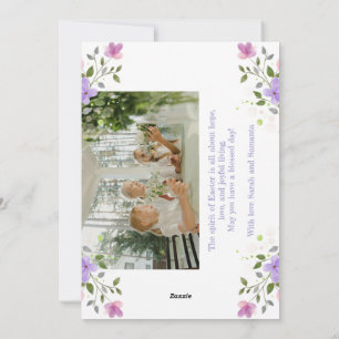 Carte Plat Collage photo de Pâques personnalisée