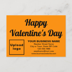 Carte Plat couleur orange petit Valentine