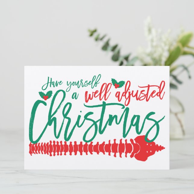 Carte plat de Noël bien ajustée (Debout devant)