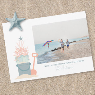 Carte Plat de Noël en bord de mer côtier