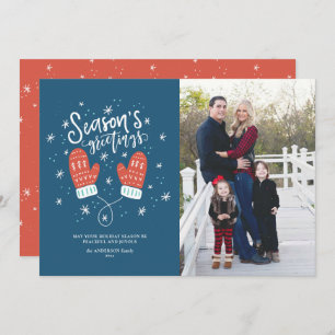 Carte Plat de Noël Hygge Mittens