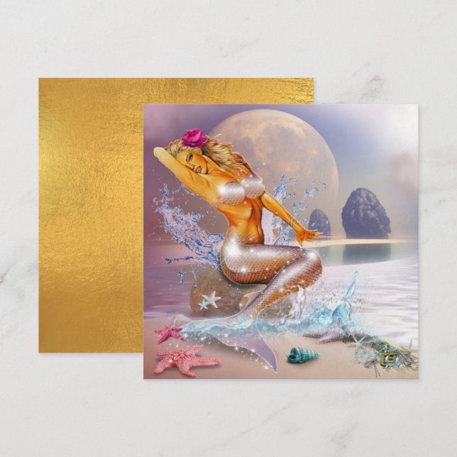 Carte plat de sirène d'Imaginaire (Devant / Derrière)