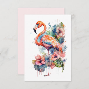 Carte plat Flamant rose