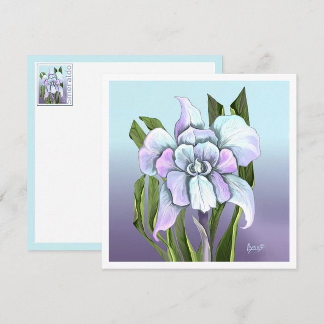 Carte Plat Fleur Smeraldo (Devant / Derrière)