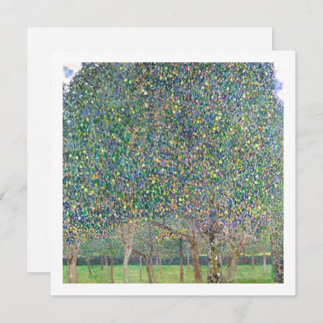 CARTE PLAT : GUSTAV KLIMT : PEAR TREE 1903 (Devant / Derrière)