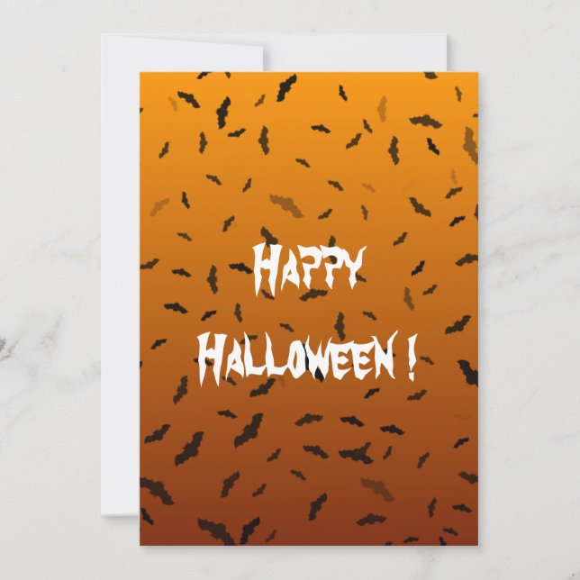 Carte plat Halloween Bats (Devant)