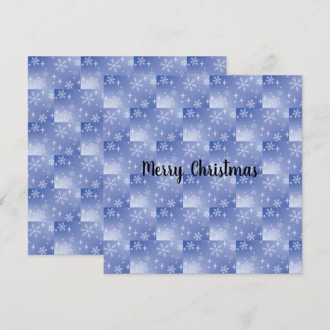 Carte plat Holiday Snowflake (Devant / Derrière)