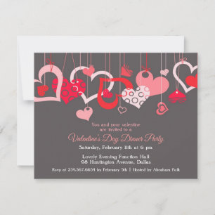 Carte plat Invitation de la Saint-Valentin