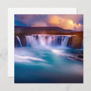 Carte plat Islande Goðafoss Waterfall