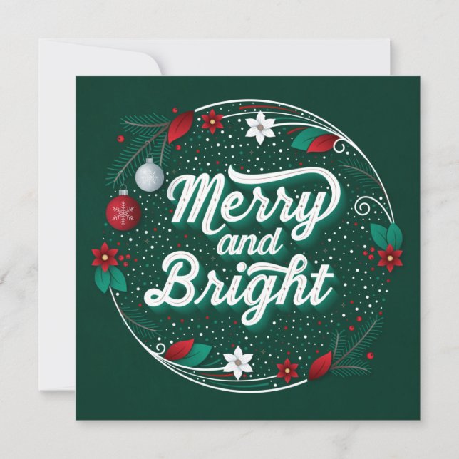 Carte Plat Joyeuse et Lumineuse (5,25 x 5,25) (Devant)