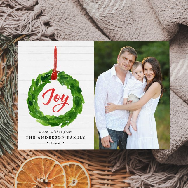 Carte Plat Joyful Wreath Peinte à la main (Créateur téléchargé)