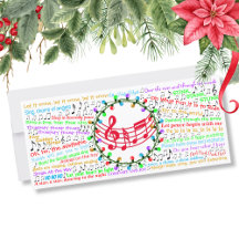 Carte plat Lyric Christmas