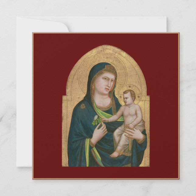 CARTE PLAT : MADONNA & ENFANT : GIOTTO : 1337 (Devant)