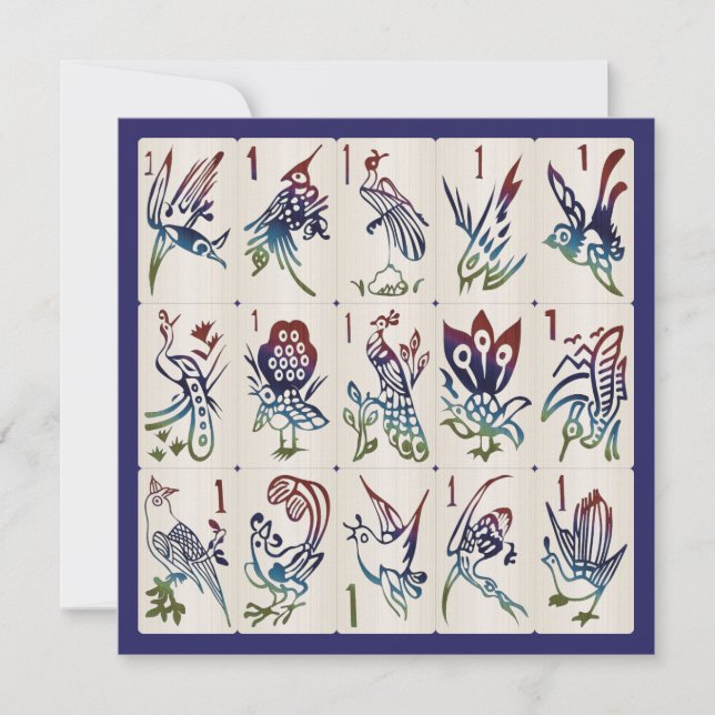 Carte plat Mah Jong One Bams (Devant)