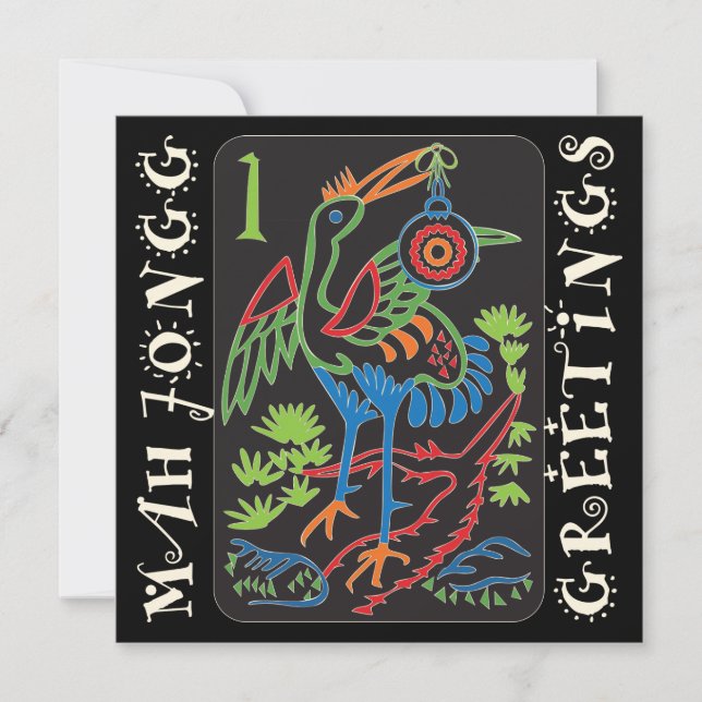 Carte plat Mah Jongg Bird Salutations (Devant)