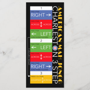 Carte plat Mah Jongg Charleston 2