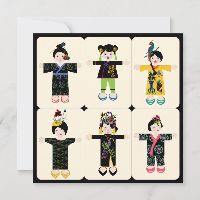 Carte plat Mah Jongg Dolls (Devant)