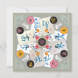 Carte plat Mah Jongg Winds