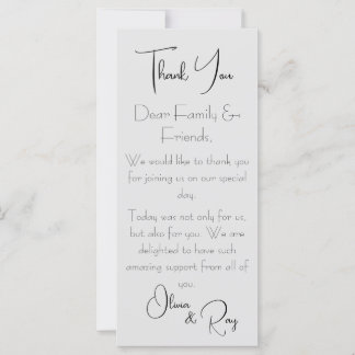 Carte plat Mariage Merci