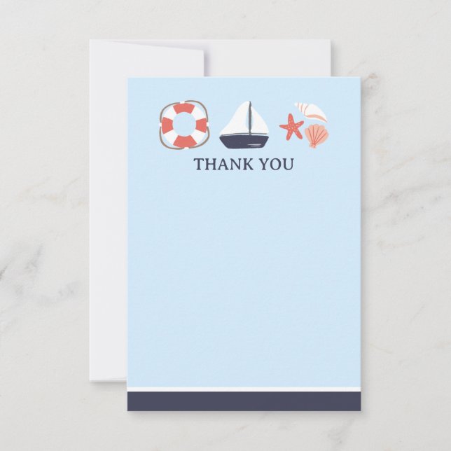 Carte Plat Merci Nautique (Devant)