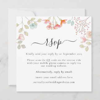 Carte Plat Messy Fleur sauvage RSVP