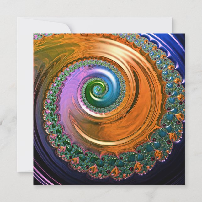 Carte Plat Orange Mandelbrot (Devant)
