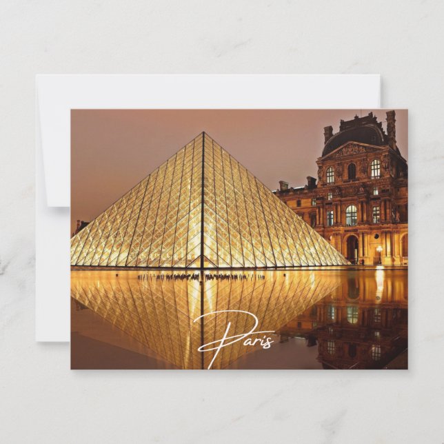 Carte Plat Paris Louvre (Devant)