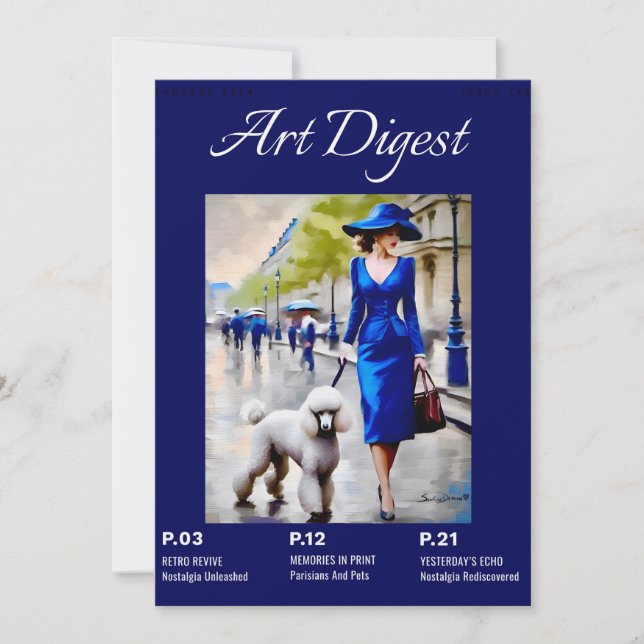 Carte Plat Parisienne Et Animaux (Devant)