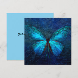 Carte Plat Personnalisée Mystic Blue Butterfly